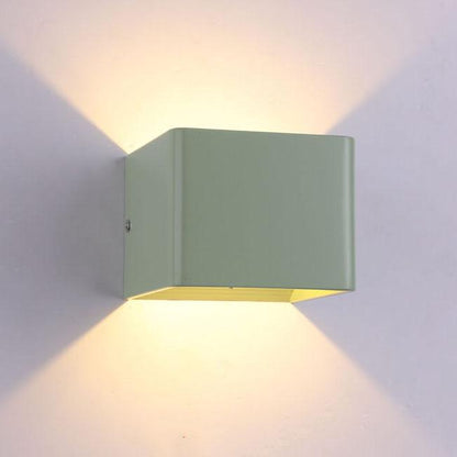 Metallic Small Square Wall Light