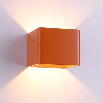 Metallic Small Square Wall Light