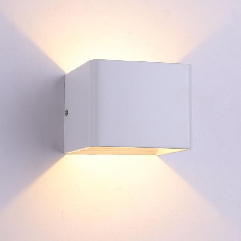 Metallic Small Square Wall Light