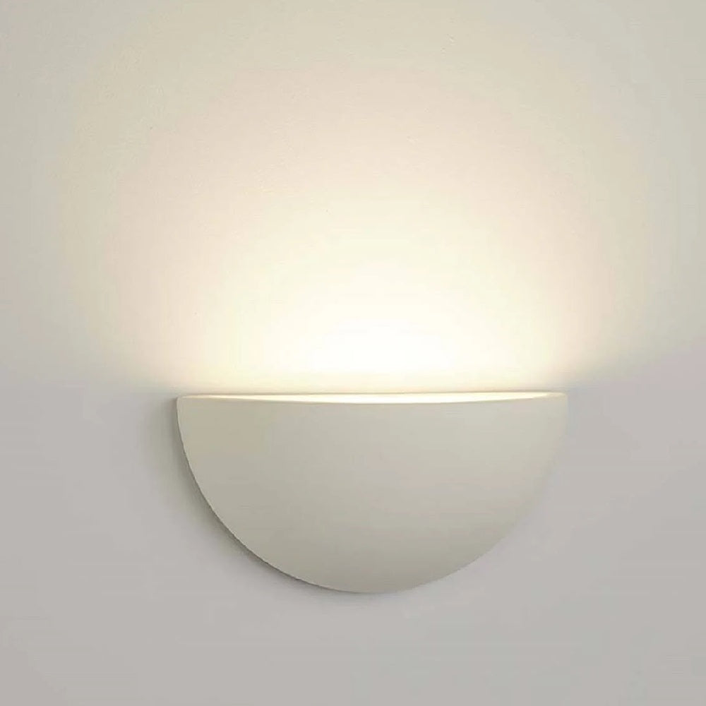 Classic Round Paintable Wall Lamp 12 Inch