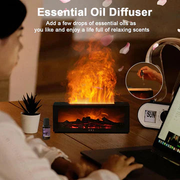 Realistic Flicker Essential Oil Diffuser