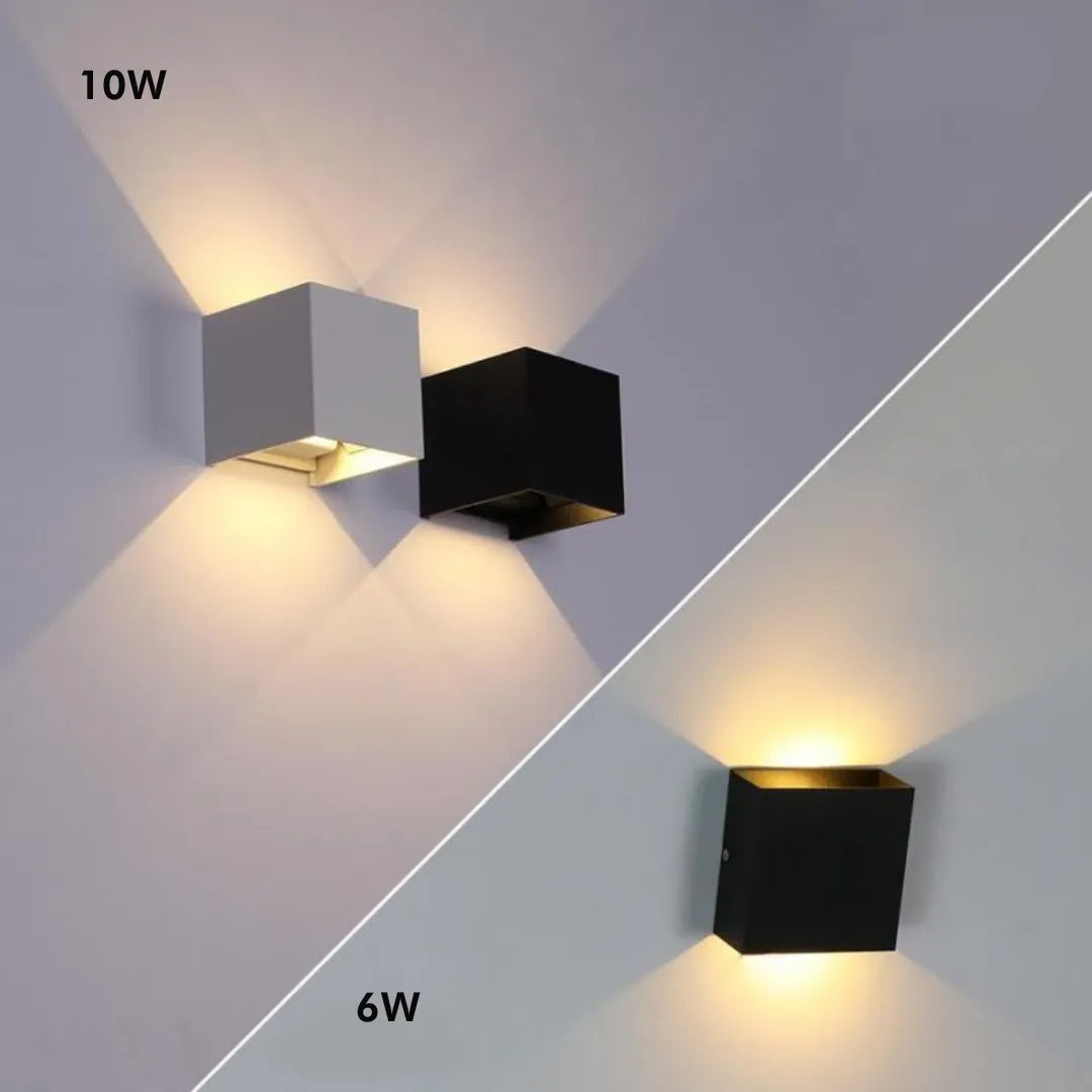 Dark Grey Metal Outside LED Wall Light