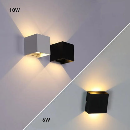 Dark Grey Metal Outside LED Wall Light