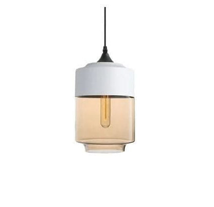 Unique Wooden Glass Hanging Lamp Adjustable