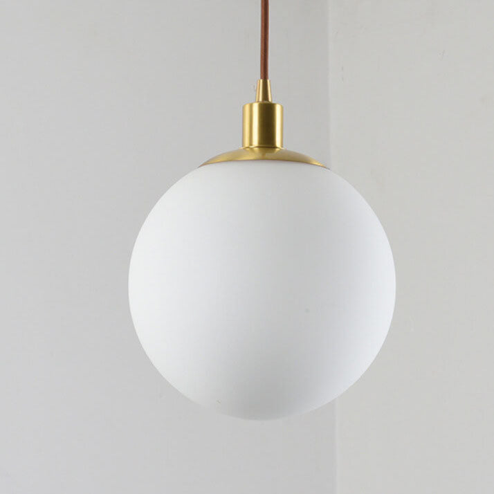 Elegant Glass Pendant Light Adjustable Gold Finish