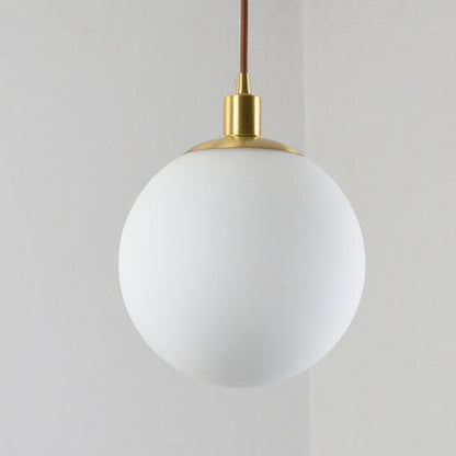 Elegant Glass Pendant Light Adjustable Gold Finish