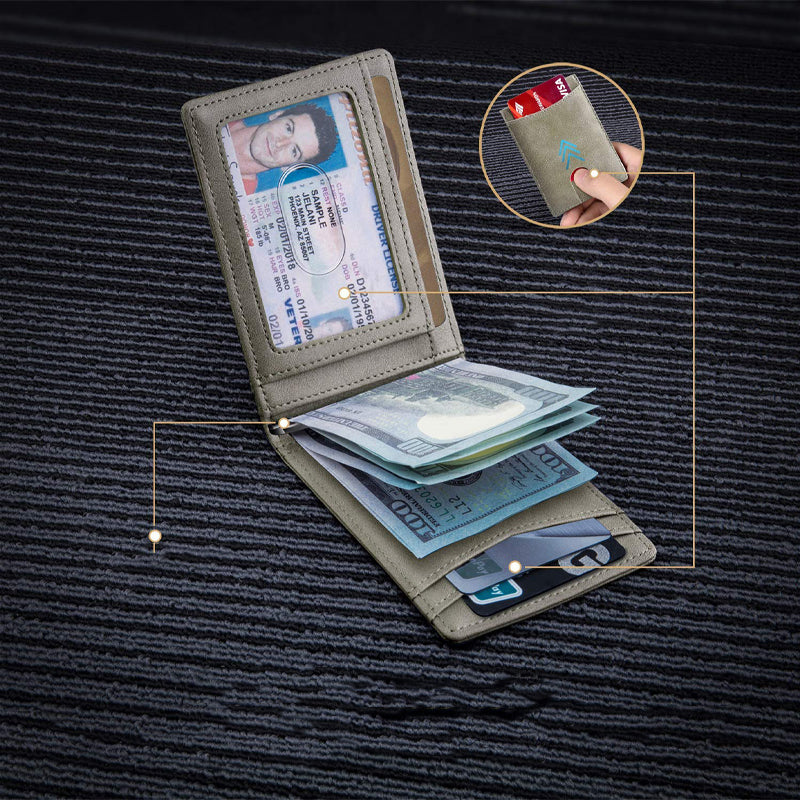 Authentic Leather RFID Blocking Wallet Card Holder