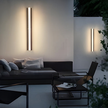 Outdoor LED Solar Wall Lamp Waterproof Modern Linear Light