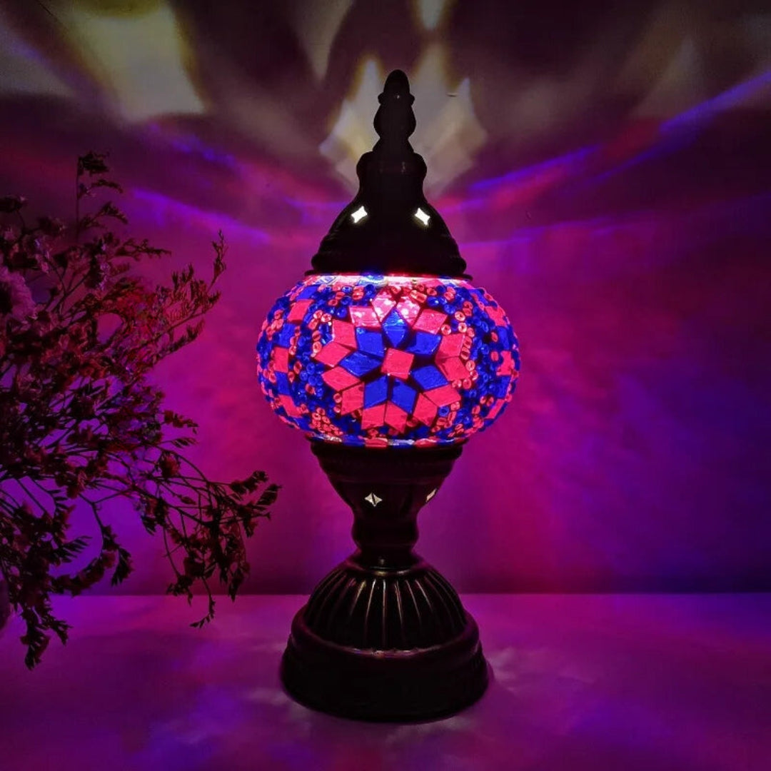 Vibrant Multi-Colored Glass Table Lamp