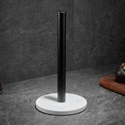 Luxury Marble Paper Towel Holder with Gold Accents