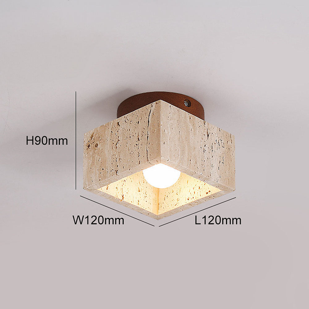 Round Wooden Recessed Ceiling Light Fixture