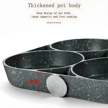 Non-Stick Four Egg Pan, Easy Breakfast Frying Skillet