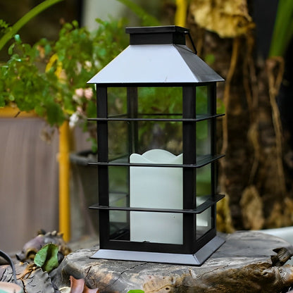 Compact Solar Powered Black LED Outdoor Camp Light