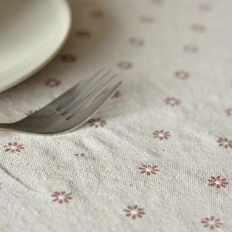 Floral Pattern Cotton Table Cloth