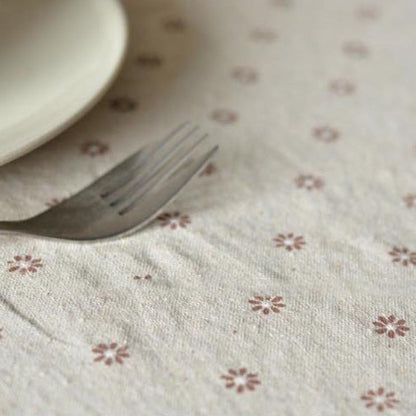 Floral Pattern Cotton Table Cloth