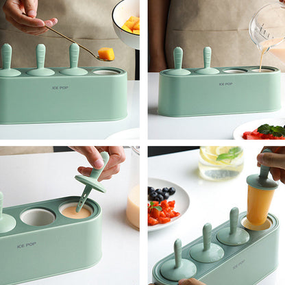 Fun Colorful Ice Pop Molds Set
