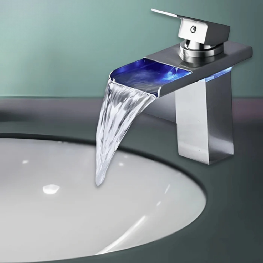 Modern LED Cascade Bathroom Faucet