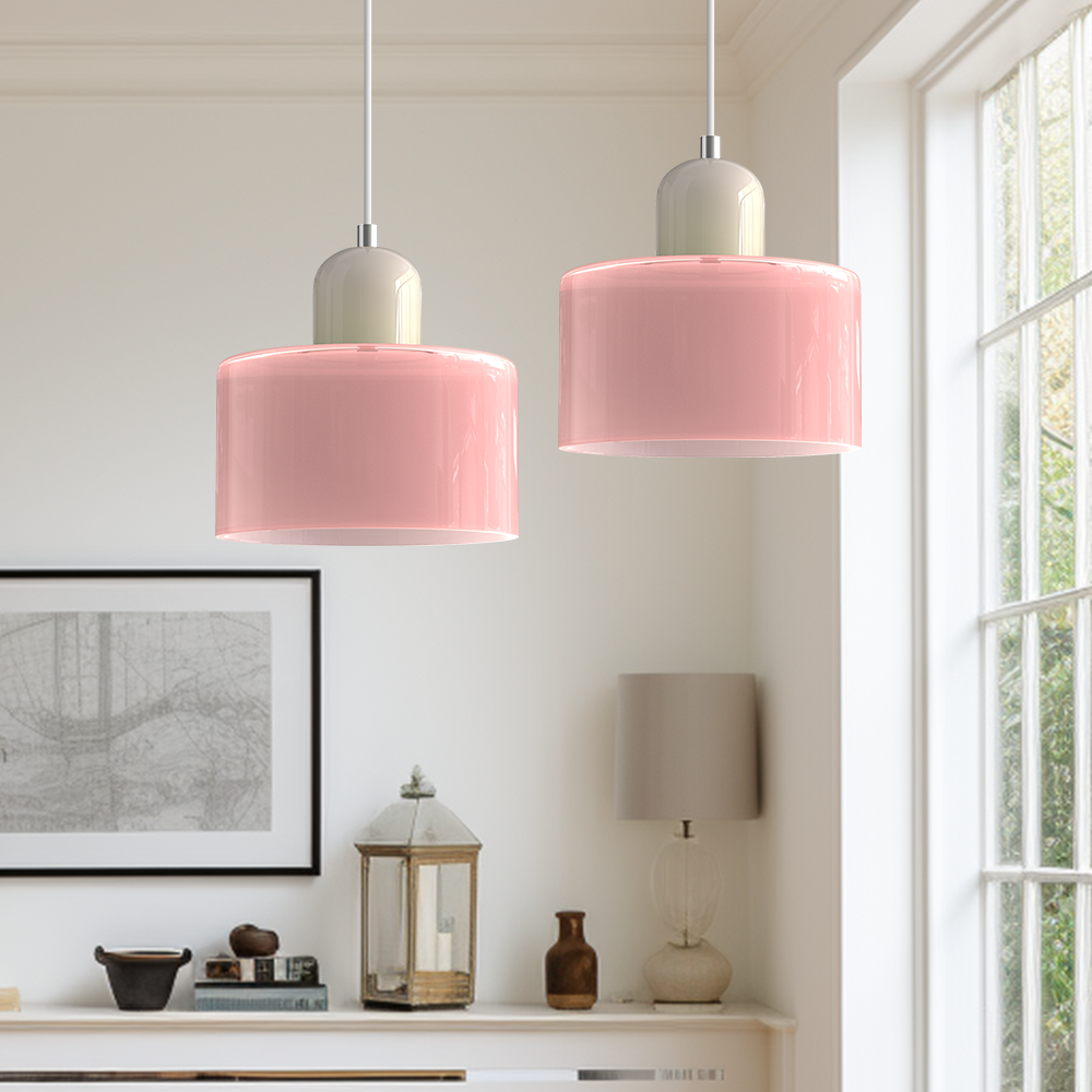Sleek Contemporary Glass Pendant Light For Kitchen Island