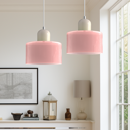 Sleek Contemporary Glass Pendant Light For Kitchen Island