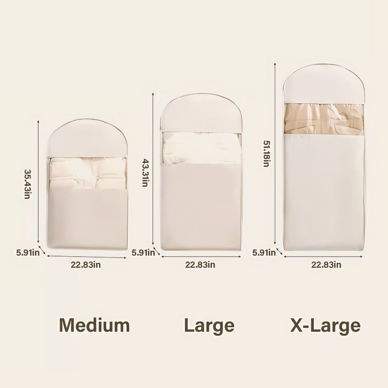 Compact Closet Hanging Storage Bag with Easy Zipper