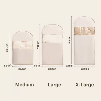 Compact Closet Hanging Storage Bag with Easy Zipper