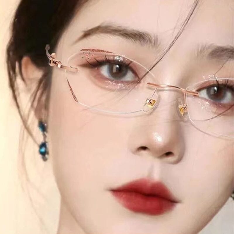 Stylish Rimless Blue Light Blocking Readers