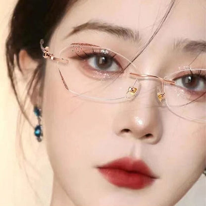 Stylish Rimless Blue Light Blocking Readers