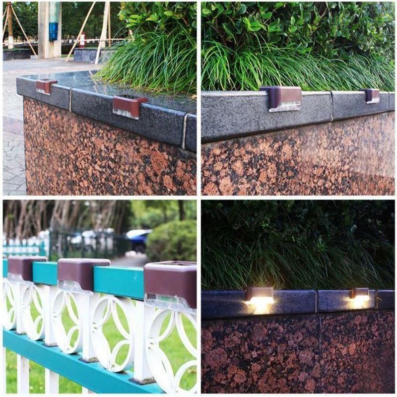 Solar Powered Outdoor Step Lights (4 Pack)