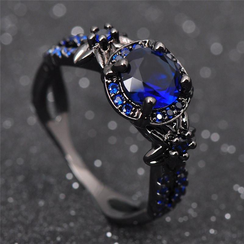 Timeless Black Sapphire Engagement Ring - Cofik