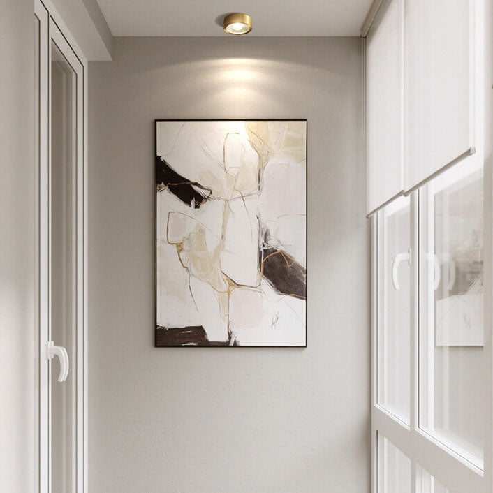 Compact LED Ceiling Lamp Copper Finish
