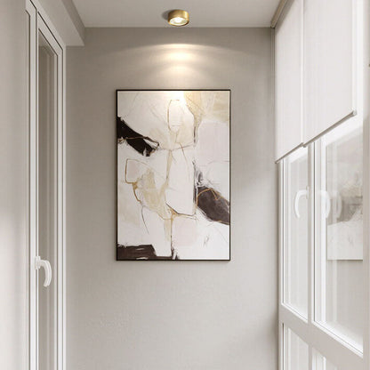 Compact LED Ceiling Lamp Copper Finish