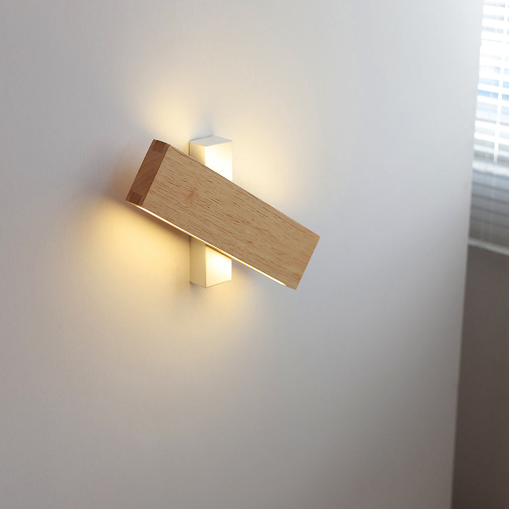 Adjustable Wood LED Wall Light