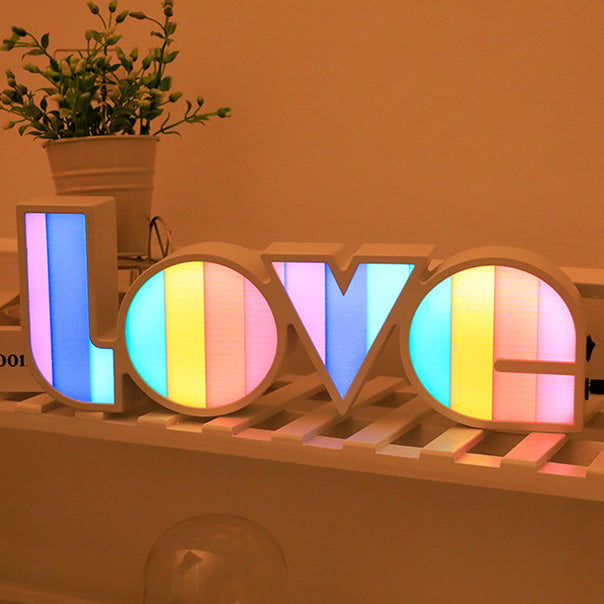 Stylish LED Letter Table Lamp for Bedroom Decor