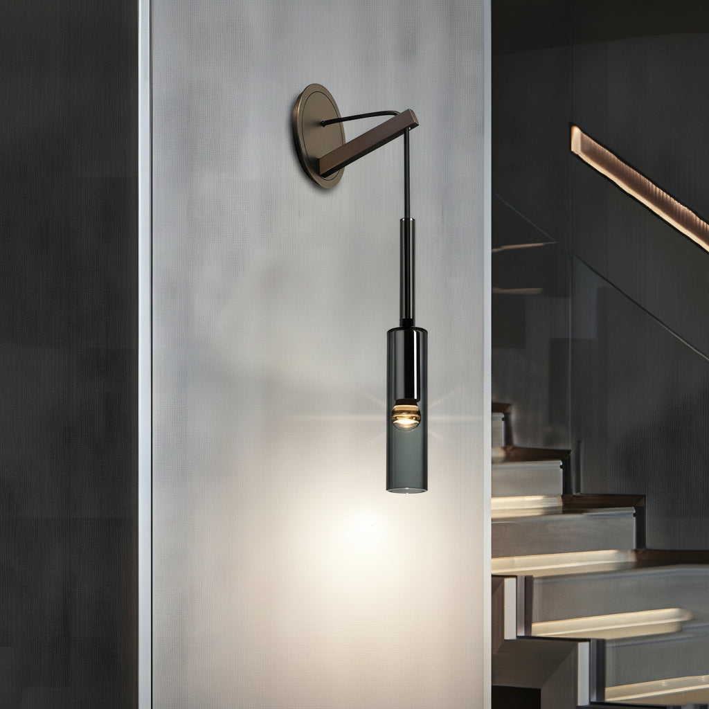 Classic Round Glass Brass Wall Light