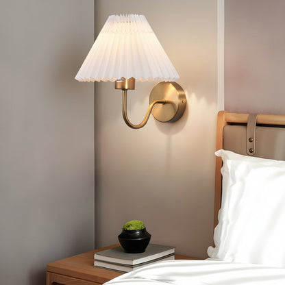 Classic Metal LED Wall Lamp with Textured Shade