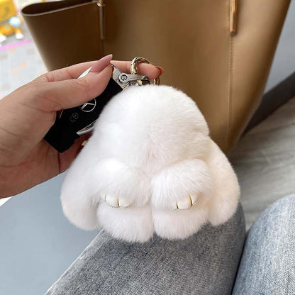 Adorable Plush Bunny Pom Pom Keychain Set - Cofik