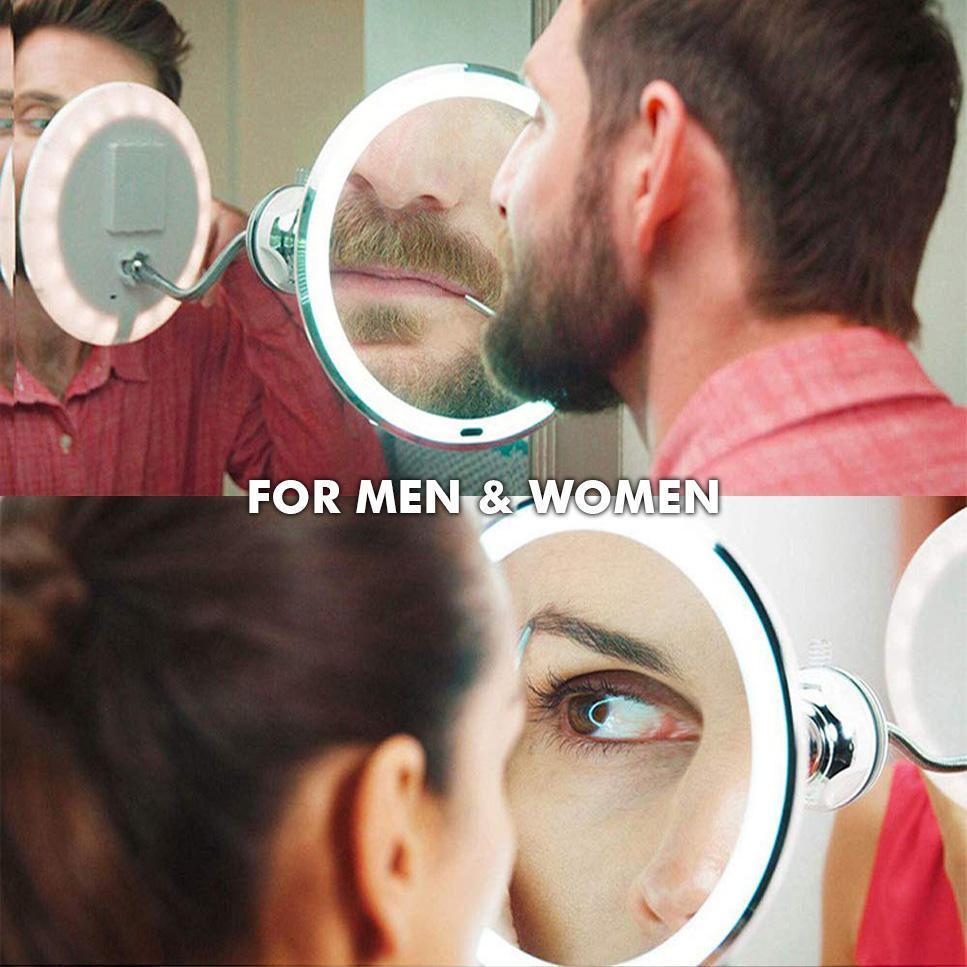 Bright 10x Magnifying LED Vanity Mirror