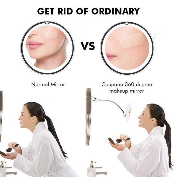 Bright 10x Magnifying LED Vanity Mirror