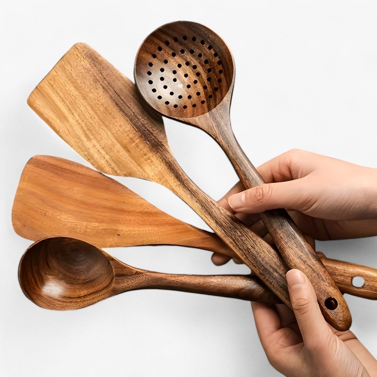 Durable 11pc Wood Kitchen Utensil Set