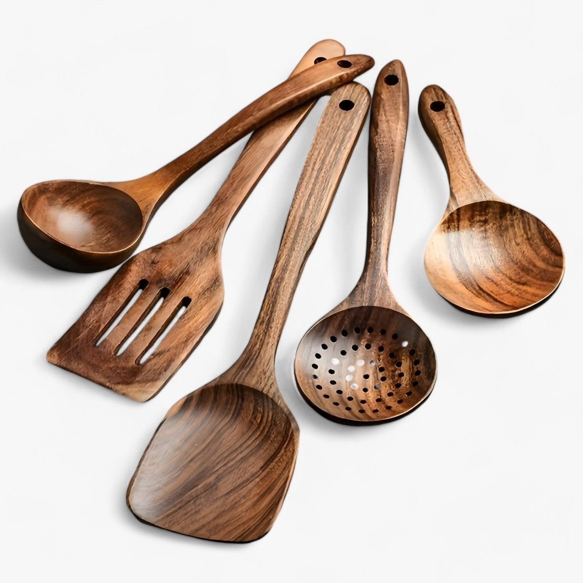 Durable 11pc Wood Kitchen Utensil Set
