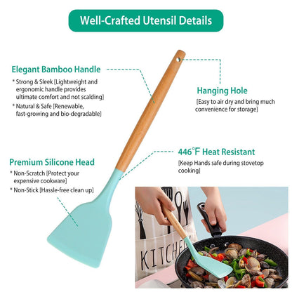 Non-Stick 11-Piece Silicone Kitchen Cookware Set