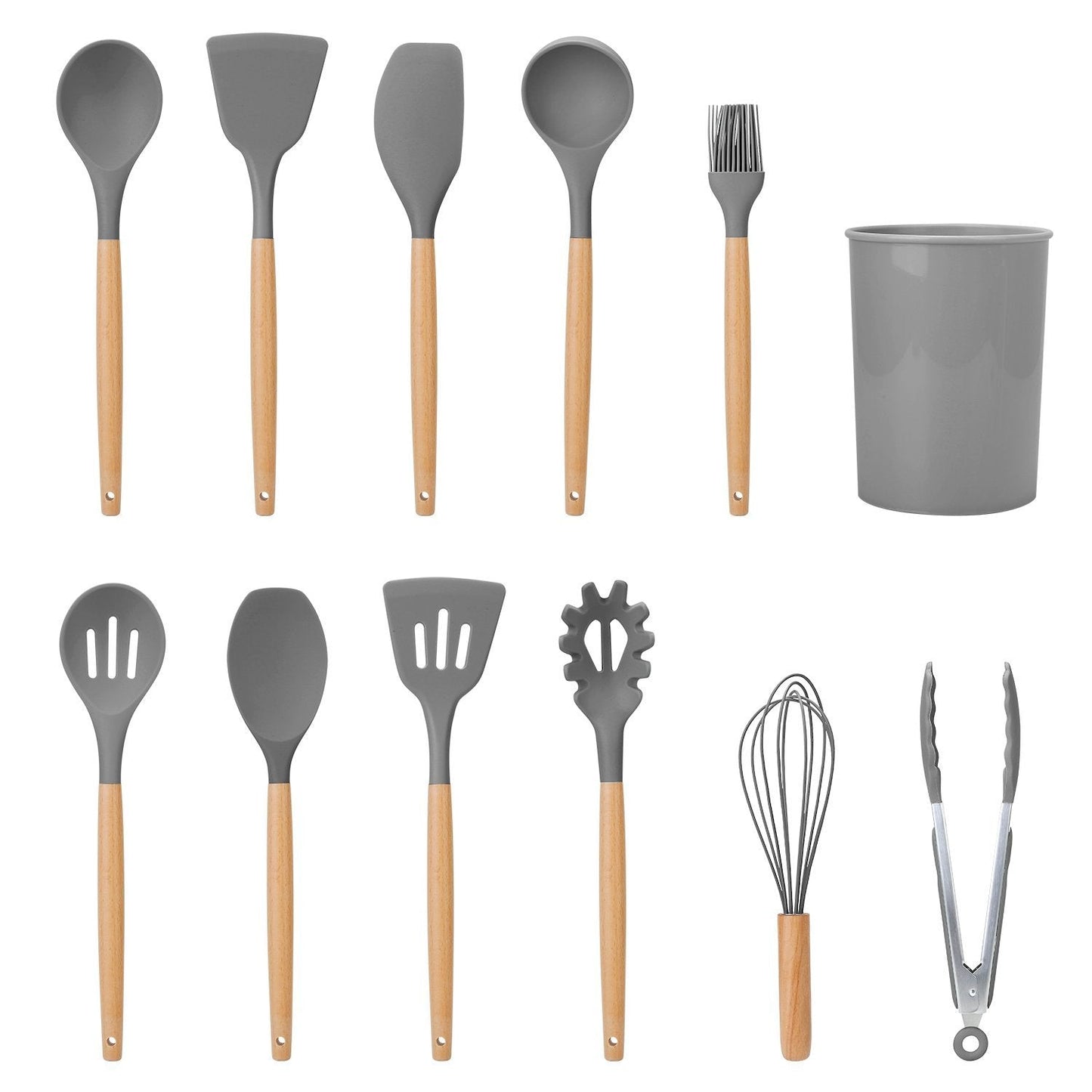 Non-Stick 11-Piece Silicone Kitchen Cookware Set