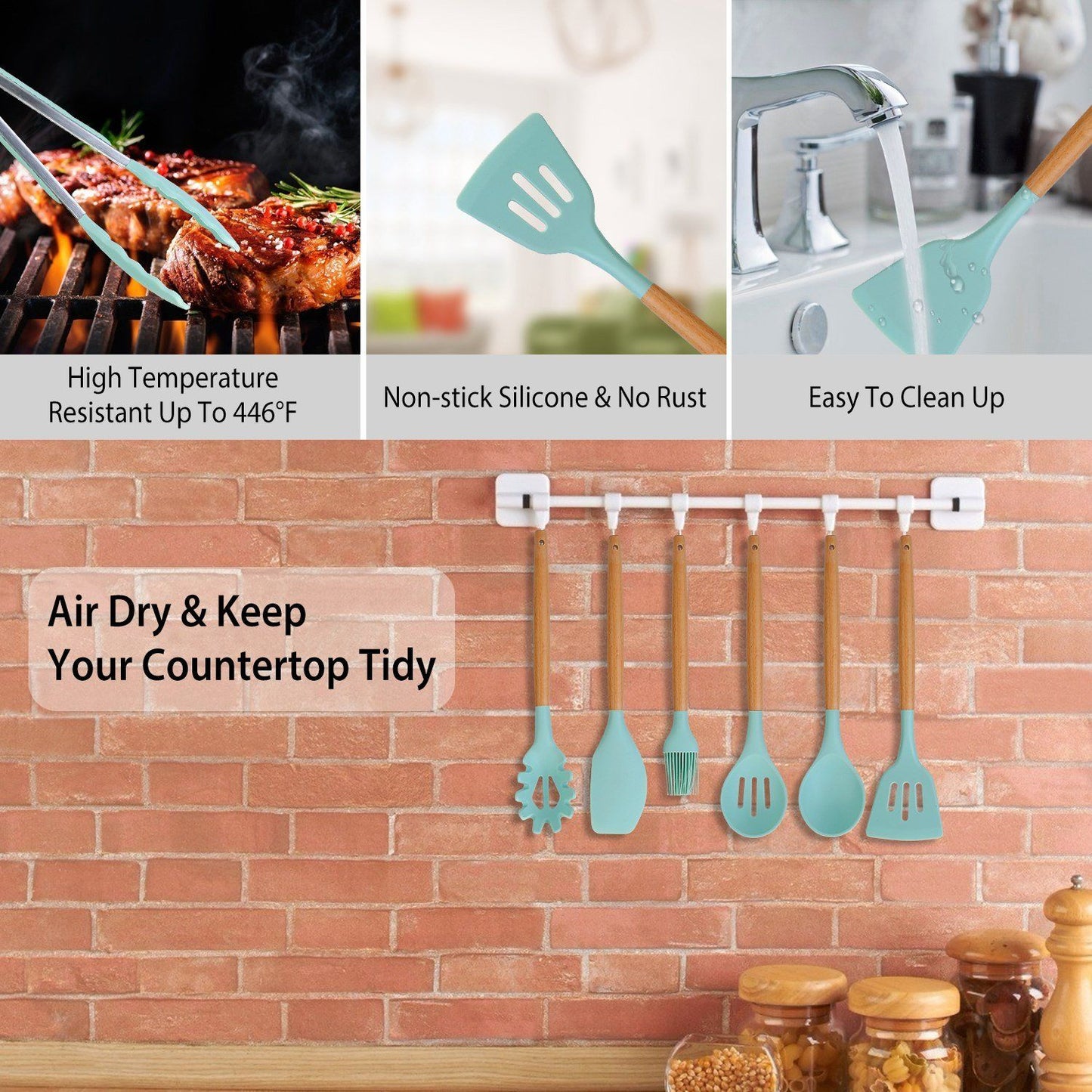Non-Stick 11-Piece Kitchen Tool Set – Heat Resistant