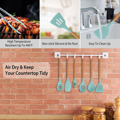 Non-Stick 11-Piece Silicone Kitchen Cookware Set