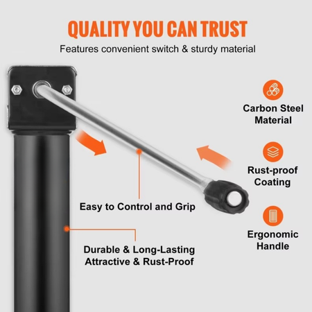 Strong A-Frame Trailer Jack with Drop Leg, 5000lb Capacity