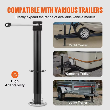 Strong A-Frame Trailer Jack with Drop Leg, 5000lb Capacity
