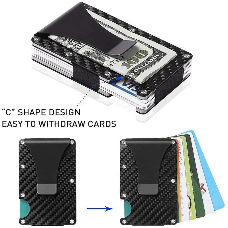 Slim Carbon Money Clip Wallet