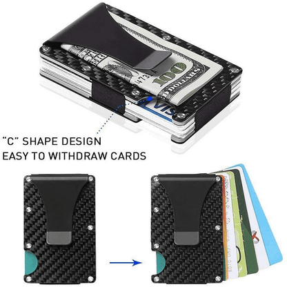Slim Carbon Money Clip Wallet