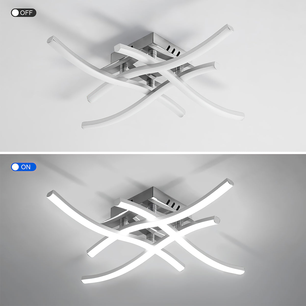 Sleek Metal LED Ceiling Lamp Noxord