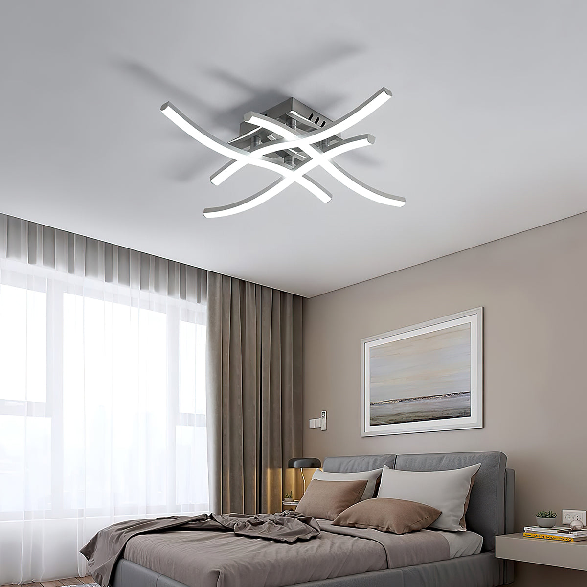 Sleek Metal LED Ceiling Lamp Noxord